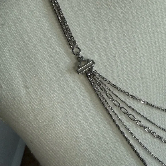 New Elegant Harley Davidson Silver Layered Necklace and matching bracelet. - Picture 6 of 10